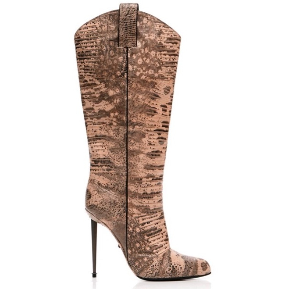 TOM FORD Pink Lizard ICON Cowboy Boots Sz 39